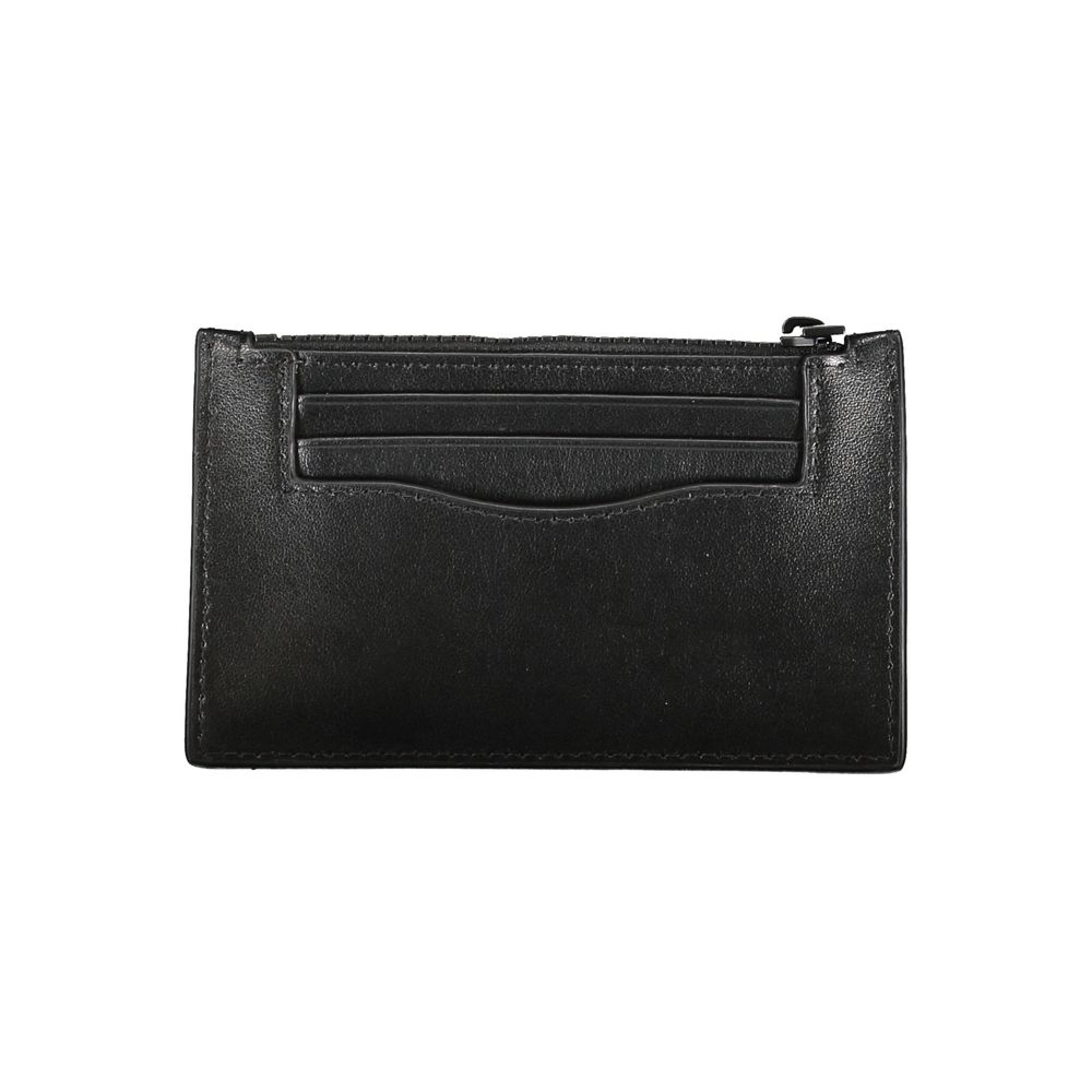 Portefeuille en cuir noir Calvin Klein