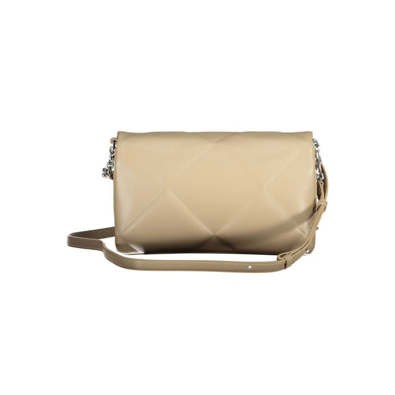 Calvin Klein Beige Polyester Handbag - Élégance et Fonctionnalité