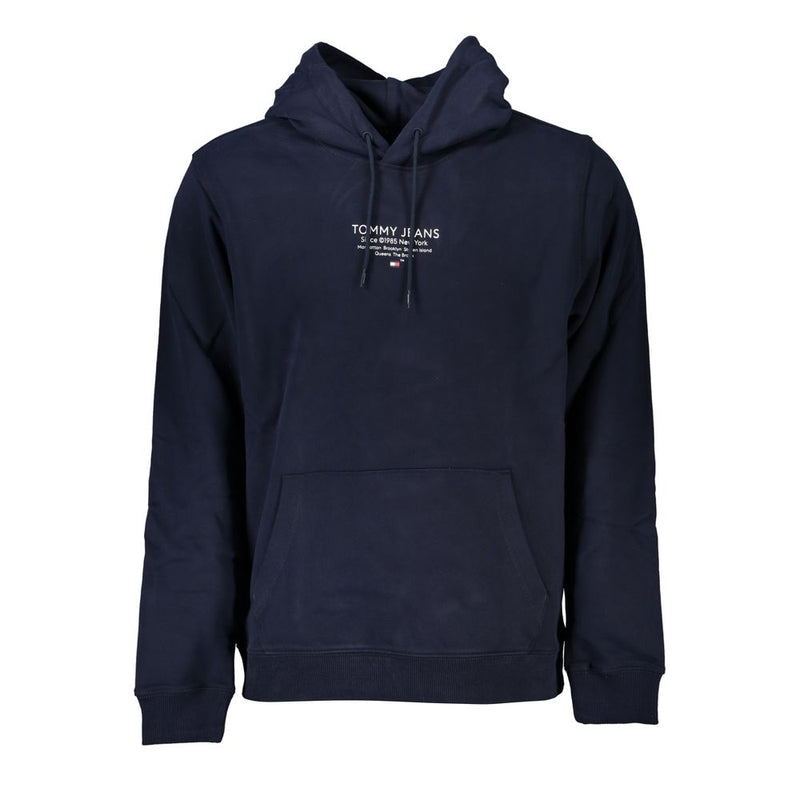 Tommy Hilfiger blauwe katoenen heren sweater met capuchon