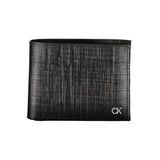 Portefeuille en cuir noir Calvin Klein