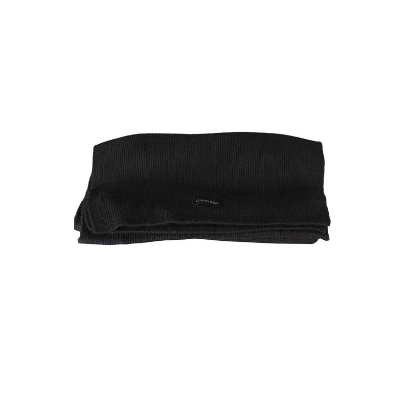 Écharpe en Coton Noir Calvin Klein - Accessoire Élégant et Polyvalent