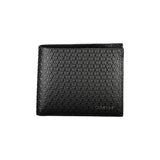 Portefeuille en cuir noir Calvin Klein