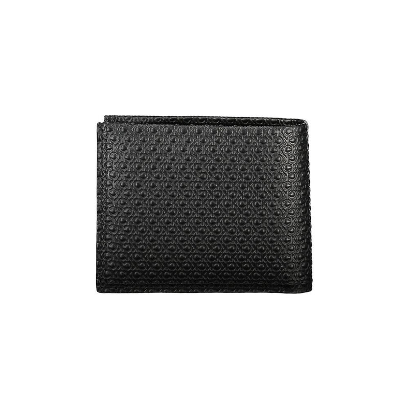 Portefeuille en cuir noir Calvin Klein