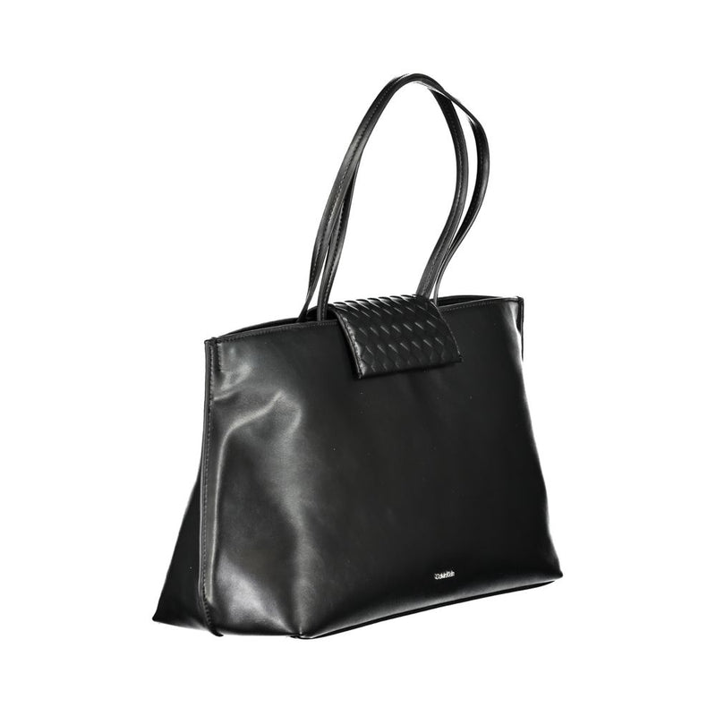 Calvin Klein Black Polyester Handbag - Éco-Responsable et Élégant