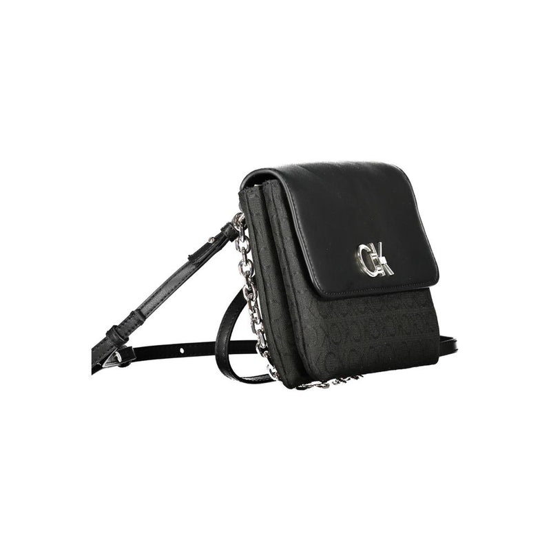 Calvin Klein Black Polyester Handbag - Élégante et Polyvalente