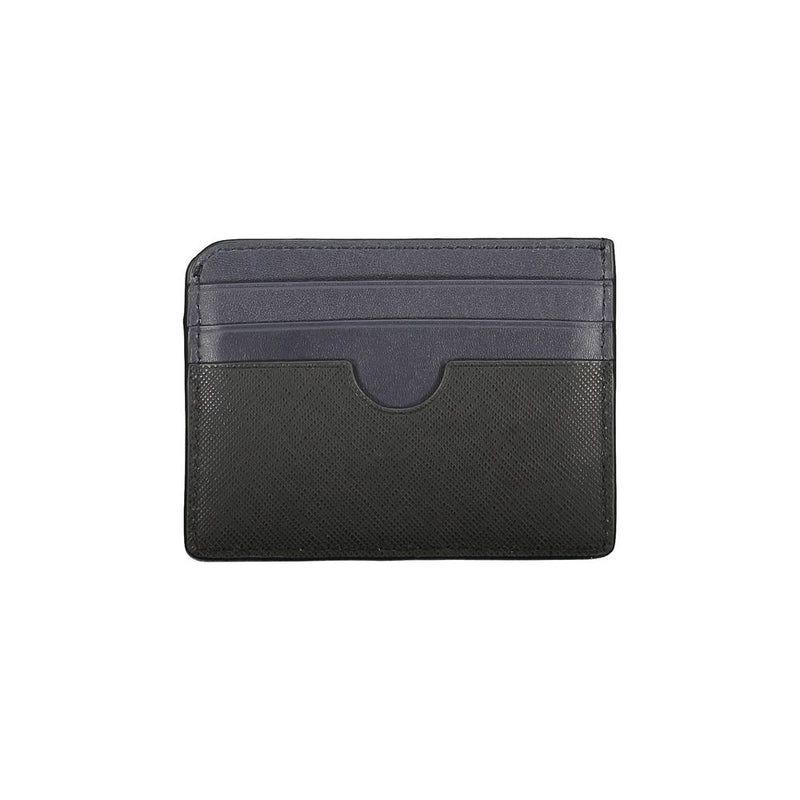 Portefeuille en cuir noir Tommy Hilfiger