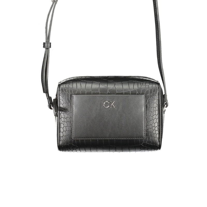 Calvin Klein Black Polyester Handbag - Élégance et Fonctionnalité