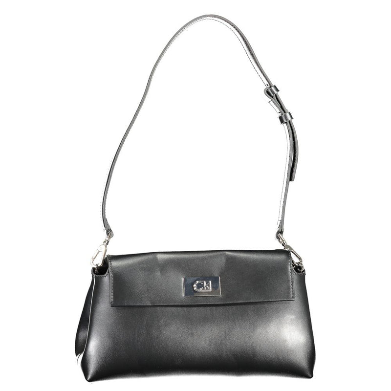 Calvin Klein Black Polyester Handbag - Élégant et Polyvalent