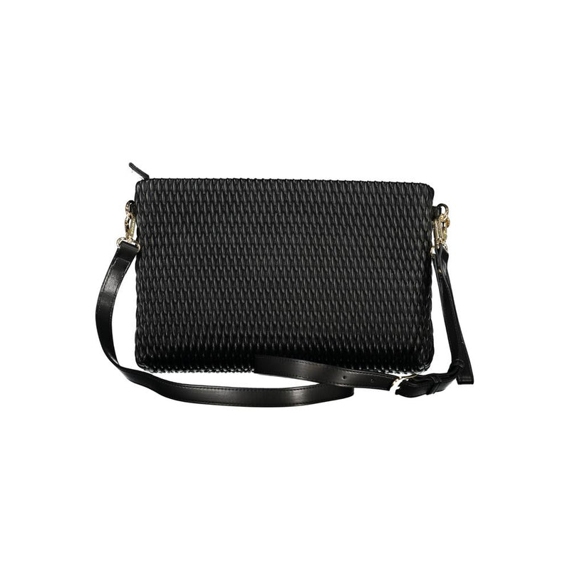 Mario Valentino Black Polyethylene Handbag with Removable Sleeve