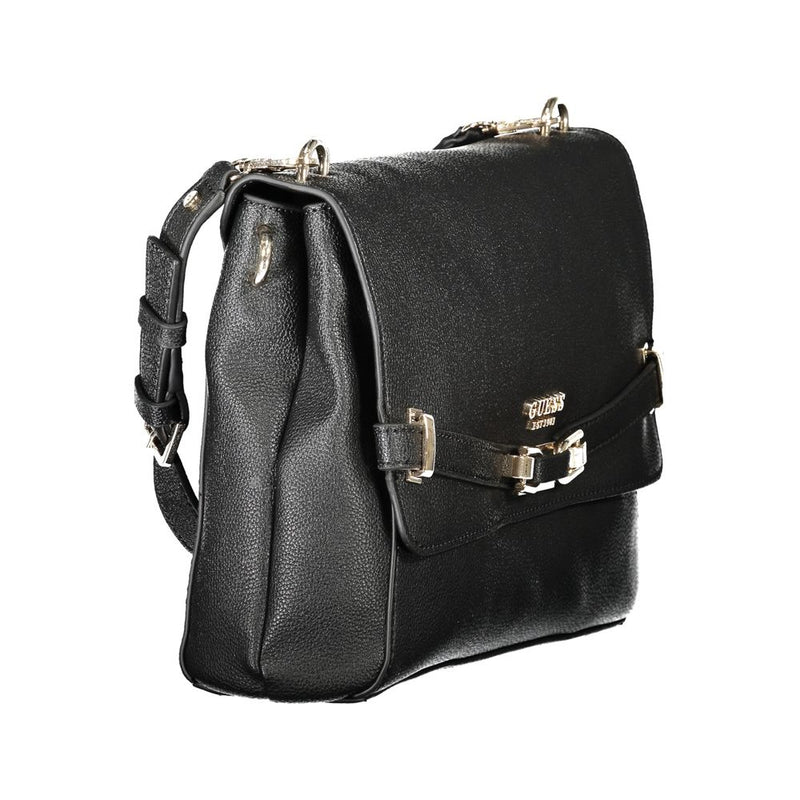 Guess Jeans Black Polyethylene Handbag - Silvye Model