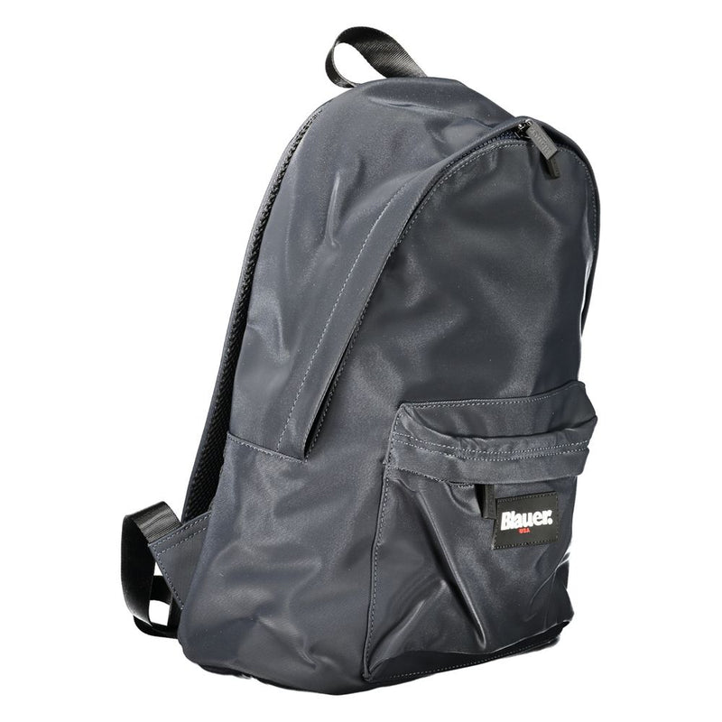 Blauer blauwe polyester rugzak