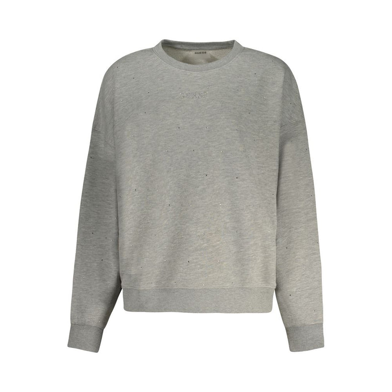 Guess Jeans Gray Cotton Women Sweater - Stylish Comfort
