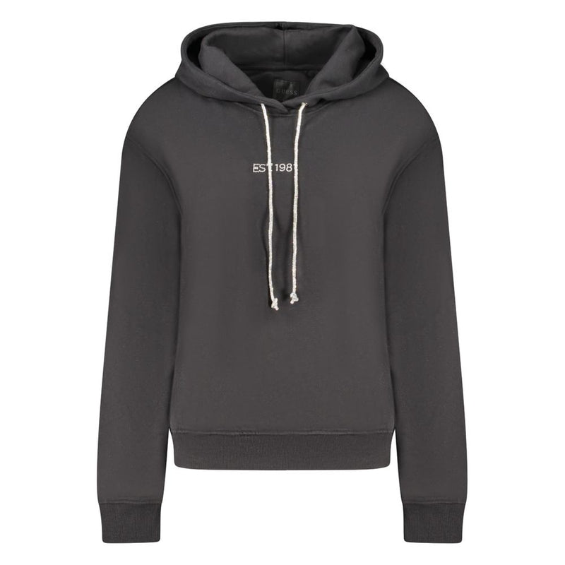 Guess Jeans Black Cotton Women Sweater - Stylish & Comfortable