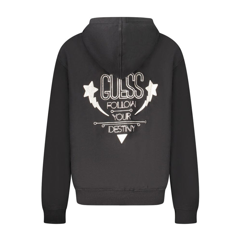 Guess Jeans Black Cotton Women Sweater - Stylish & Comfortable