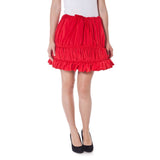 Jupe en Polyester Rouge Denny Rose - Design Unique en Ballon