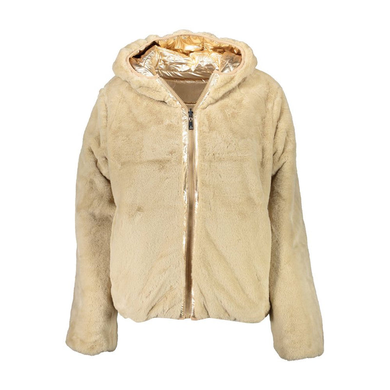 U.S. POLO ASSN. Gold Nylon Reversible Jacket with Hood