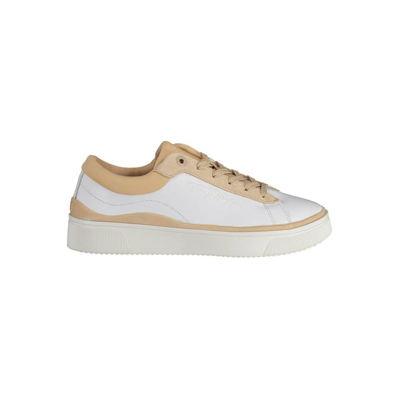 Tommy Hilfiger Women's White Polyester Sneaker - Stylish Comfort