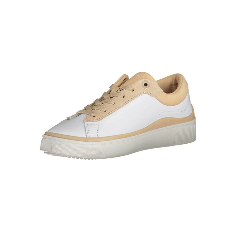 Tommy Hilfiger Women's White Polyester Sneaker - Stylish Comfort