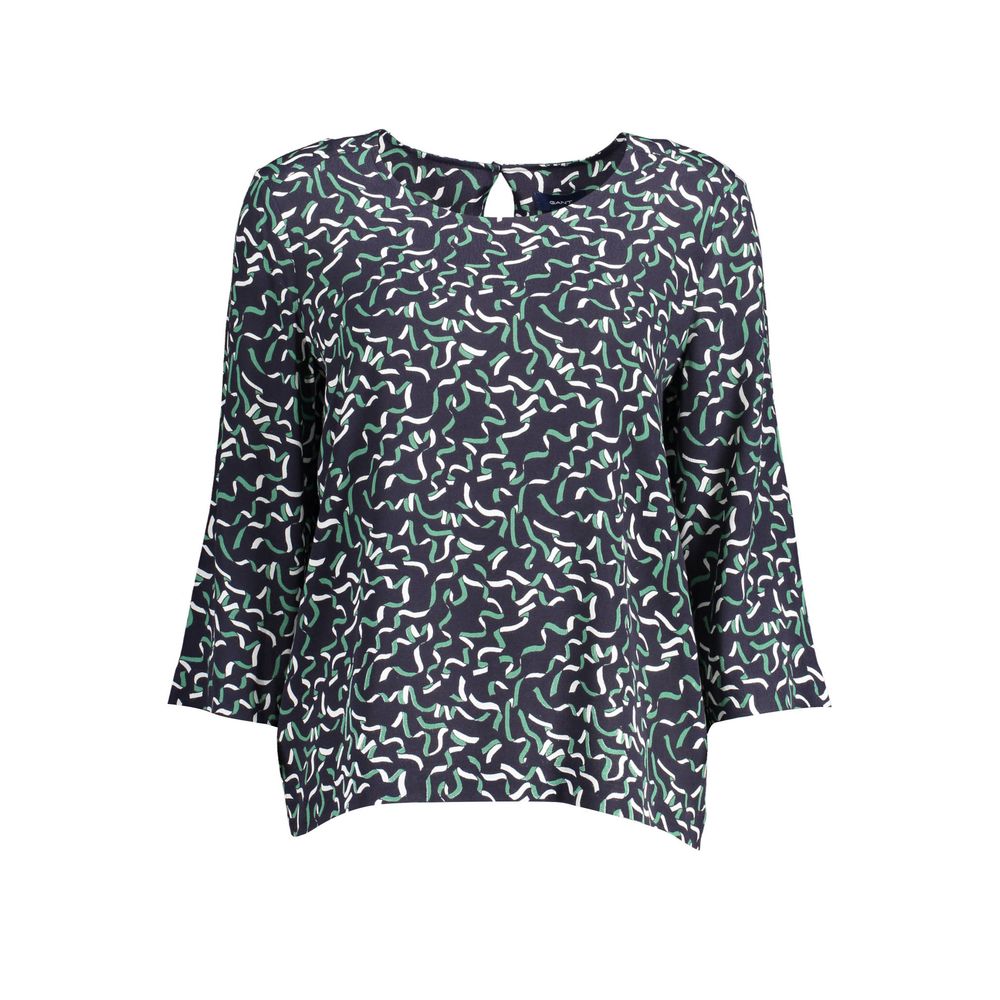 Gant Blue Viscose Sweater - Élégance et Confort au Quotidien