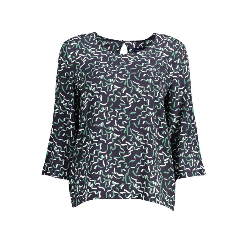 Gant Blue Viscose Sweater - Élégance et Confort au Quotidien