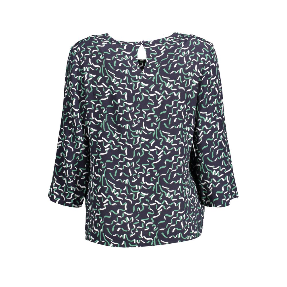 Gant Blue Viscose Sweater - Élégance et Confort au Quotidien
