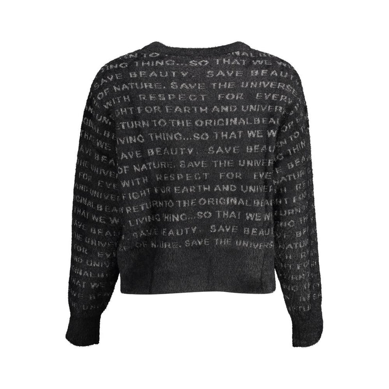 Desigual Black Polyester Sweater - Stylish Comfort for Women