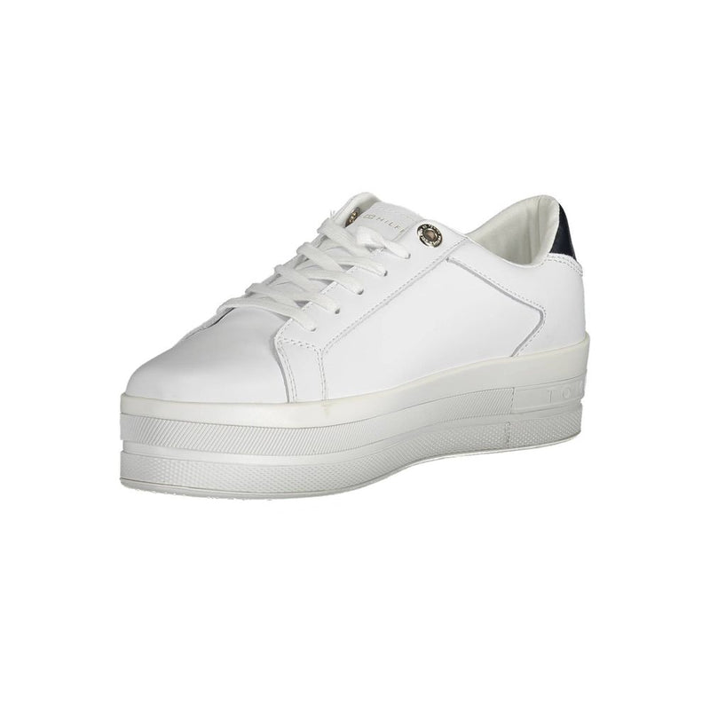 Tommy Hilfiger White Polyester Sneaker - All-Day Comfort and Style