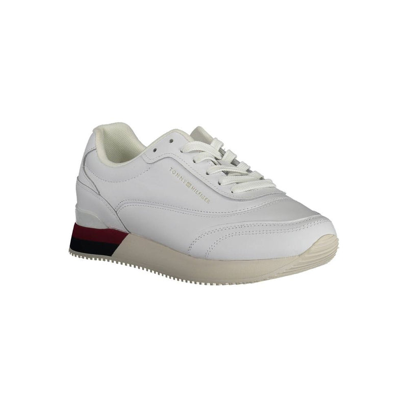 Tommy Hilfiger Women's White Polyester Sneaker - Comfort & Style