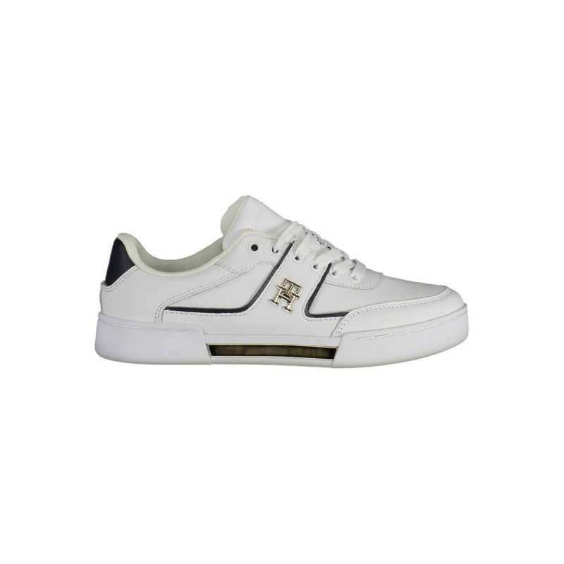Tommy Hilfiger White Polyester Sneaker - Eco-Friendly Style