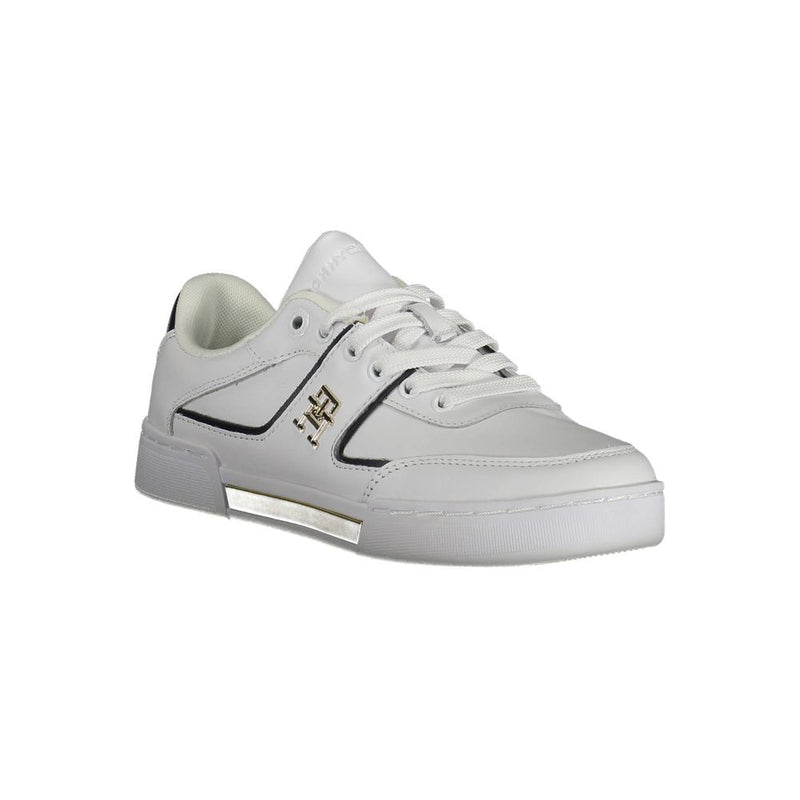 Tommy Hilfiger White Polyester Sneaker - Eco-Friendly Style