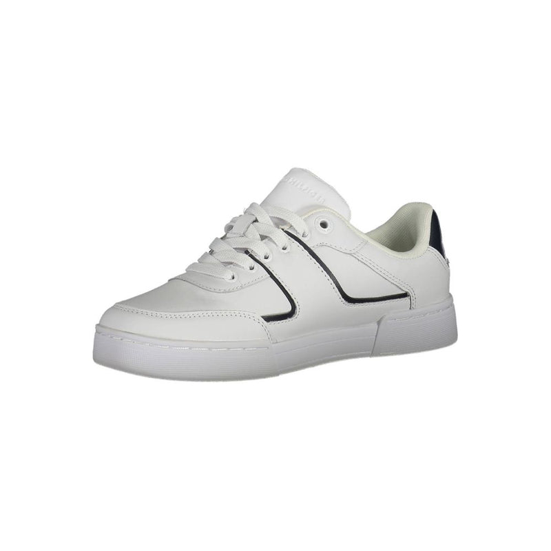 Tommy Hilfiger White Polyester Sneaker - Eco-Friendly Style