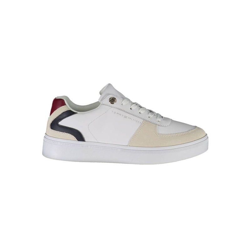 Tommy Hilfiger White Polyester Sneaker - Élégante Chaussure de Sport Femme