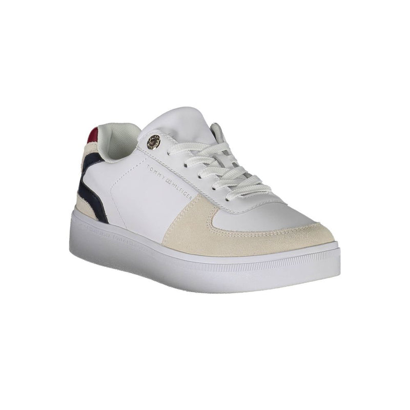 Tommy Hilfiger White Polyester Sneaker - Élégante Chaussure de Sport Femme
