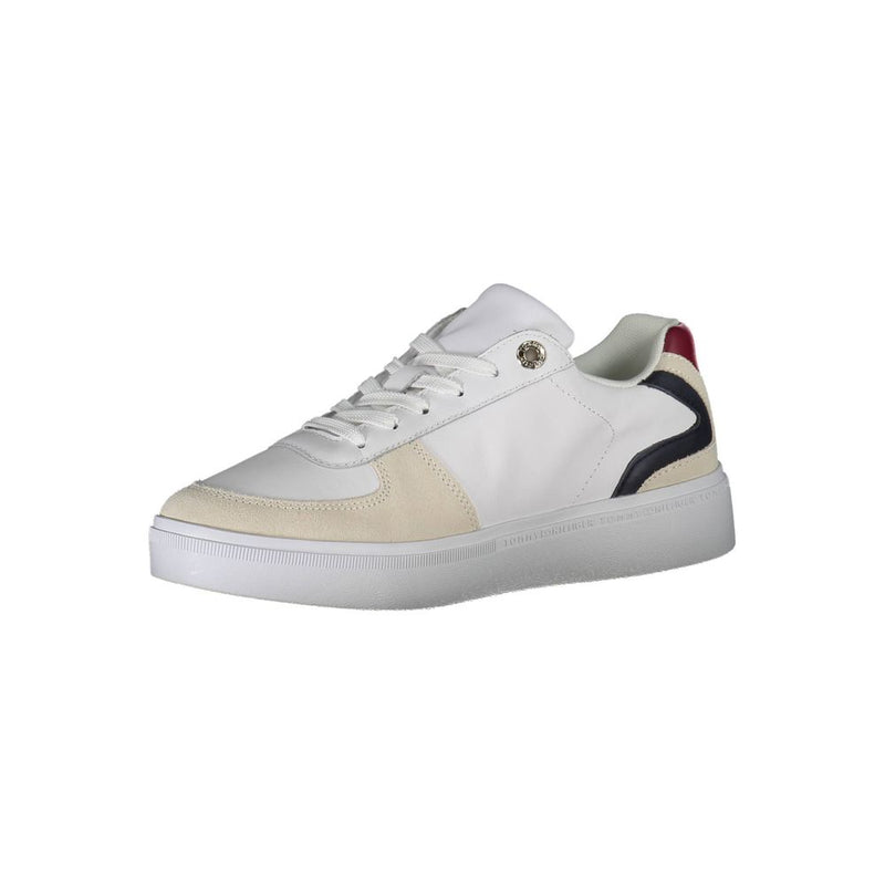 Tommy Hilfiger White Polyester Sneaker - Élégante Chaussure de Sport Femme