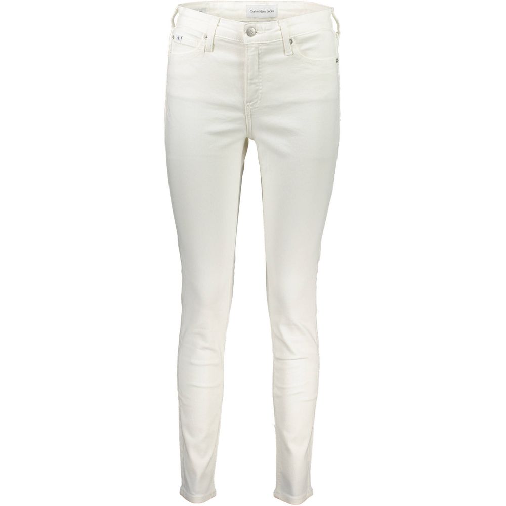 Calvin Klein White Cotton Women Jeans - Stylish & Comfortable