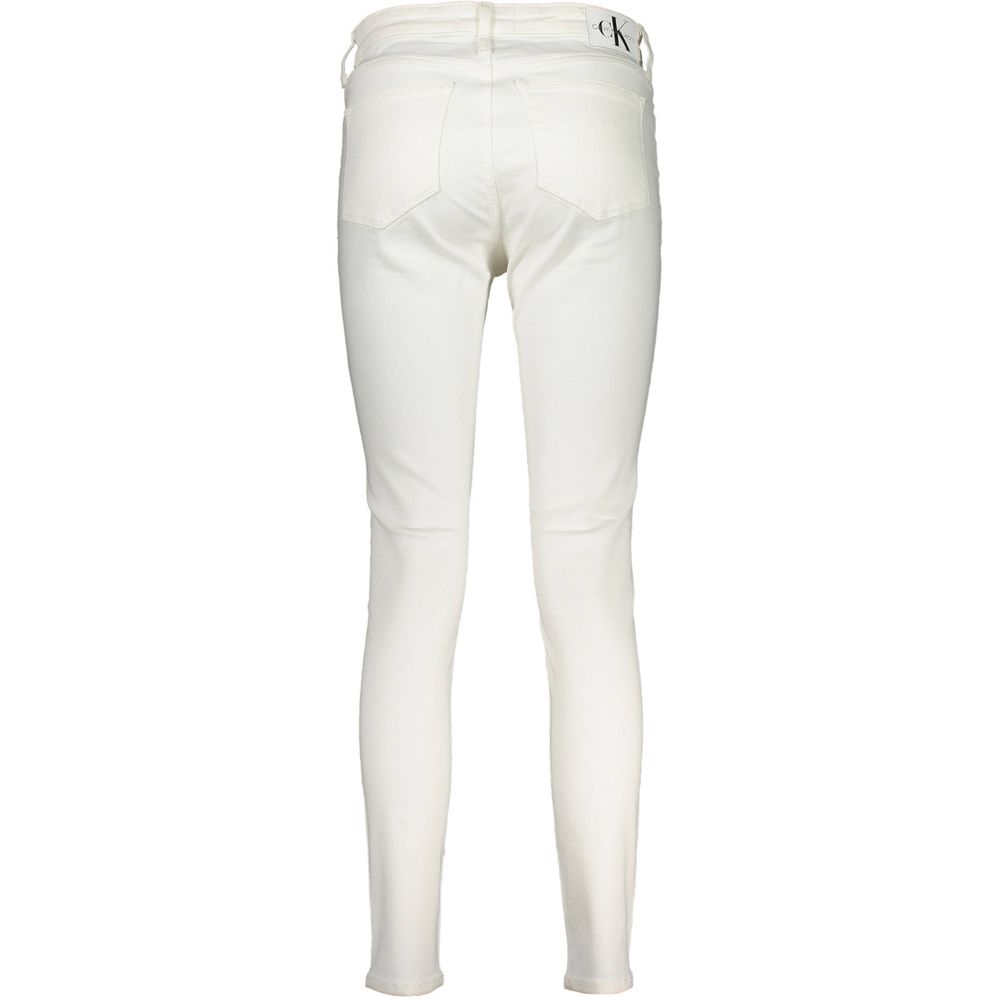 Calvin Klein White Cotton Women Jeans - Stylish & Comfortable