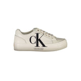 Calvin Klein Women's White Polyester Sneakers - Sustainable Comfort