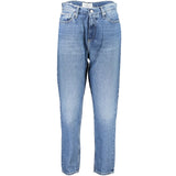 Calvin Klein Blue Cotton Women's Mom Jeans