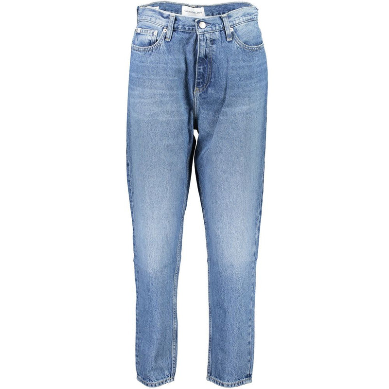 Calvin Klein Blue Cotton Women's Mom Jeans