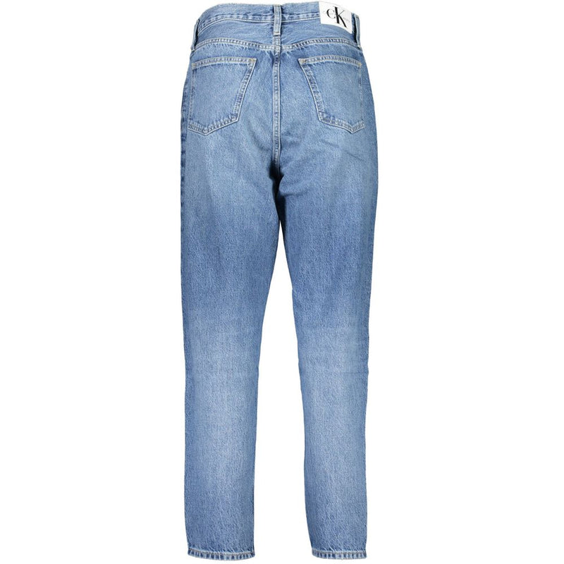 Calvin Klein Blue Cotton Women's Mom Jeans