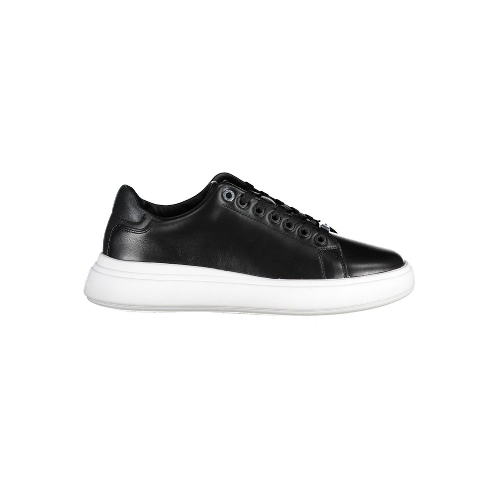 Calvin Klein Black Polyester Sneaker - Stylish Athletic Footwear