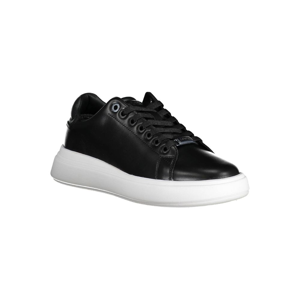 Calvin Klein Black Polyester Sneaker - Stylish Athletic Footwear