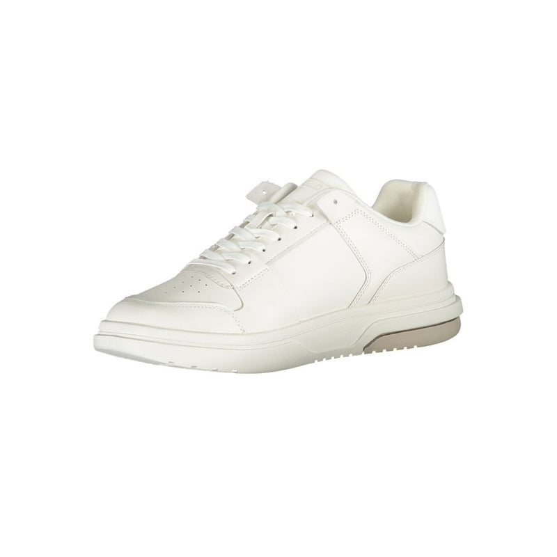 Tommy Hilfiger White Polyester Sneaker for Men - Stylish & Comfortable