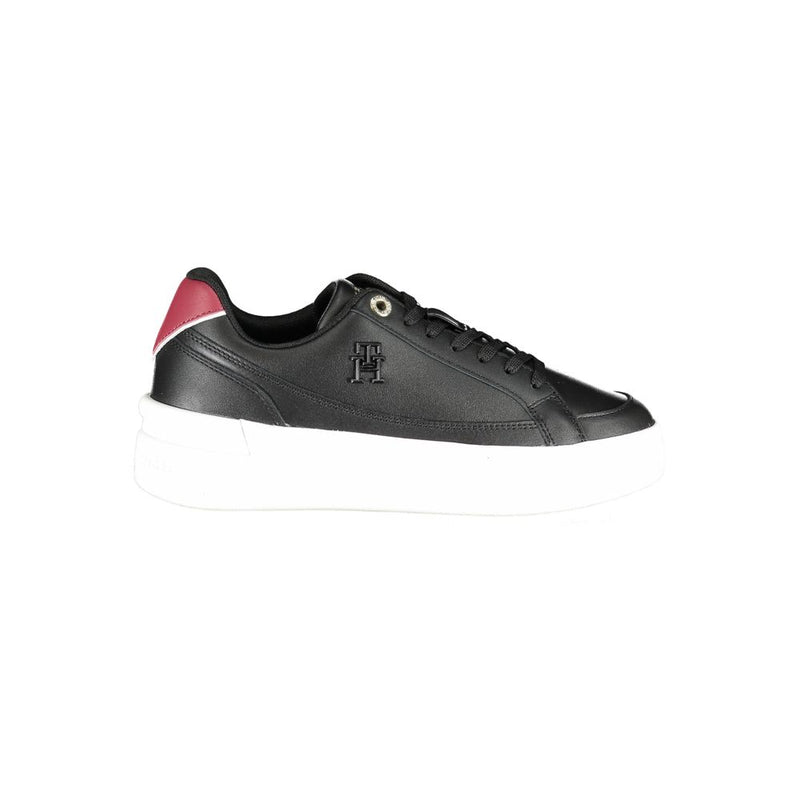 Tommy Hilfiger Black Polyester Sneaker - Élégance et Confort
