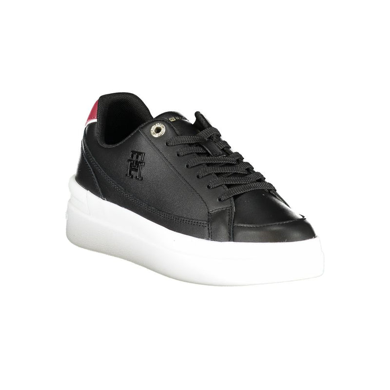 Tommy Hilfiger Black Polyester Sneaker - Élégance et Confort