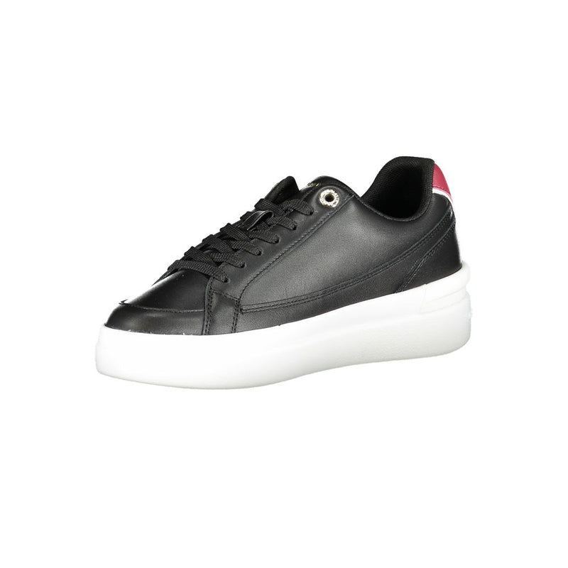 Tommy Hilfiger Black Polyester Sneaker - Élégance et Confort