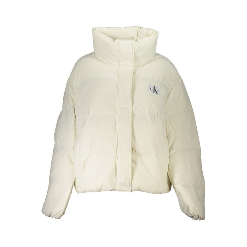 Calvin Klein White Polyamide Jacket & Coat
