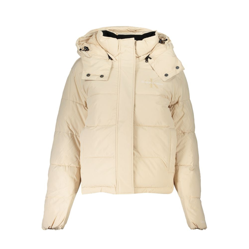 Veste Beige en Polyester Calvin Klein avec Capuche Amovible
