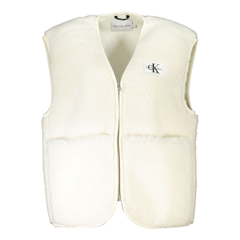 Calvin Klein White Sleeveless Jacket for Women - Chic & Sustainable