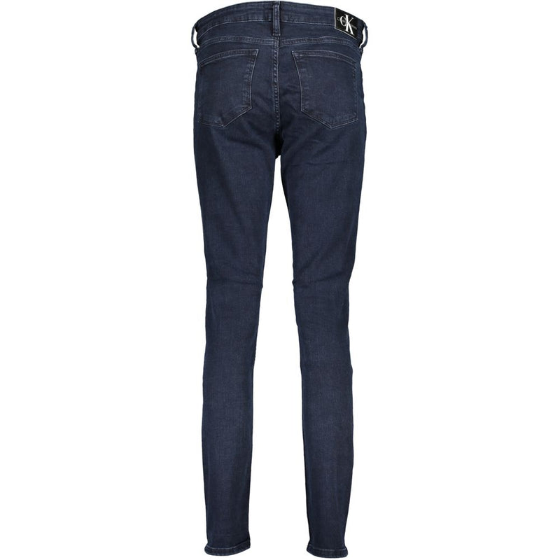 Jean Skinny Femme Calvin Klein Bleu en Coton